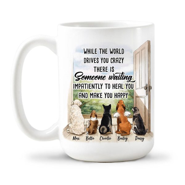 Impatiently waiting to heal you and make you happy - Custom Coffee Mug Dog Lover Gifts on Sale