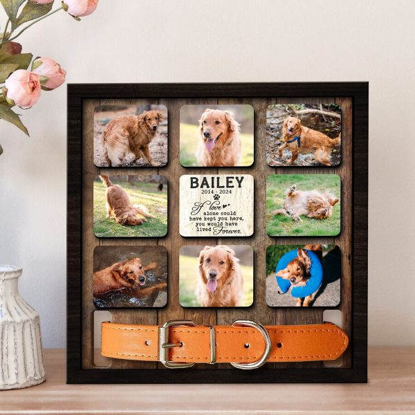 Once By My Side Forever In My Heart Pet Collar Frame For Sale - Image 2